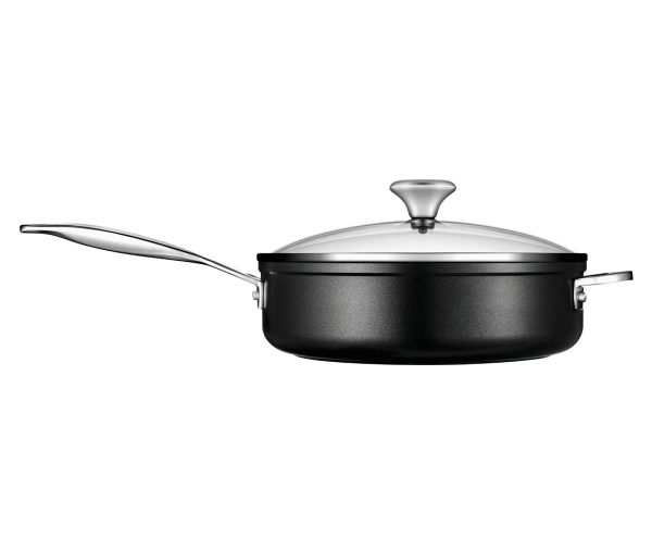 Le Creuset Toughened Nonstick PRO Sauté Pan w Glass Lid For Sale