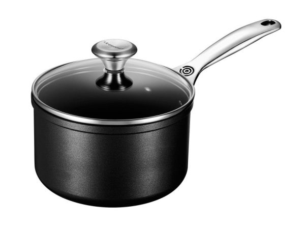 Le Creuset Toughened Nonstick PRO Saucepan w Glass Lid For Discount