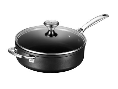 Le Creuset Toughened Nonstick PRO Sauté Pan w Glass Lid For Sale