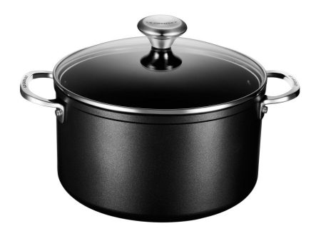 Le Creuset Toughened Nonstick PRO Stockpot w Glass Lid 6 1 3 qt. Online Sale