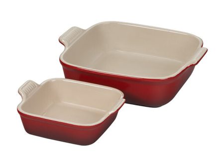 Le Creuset Heritage Square Baking Dishes, Set of 2 For Cheap