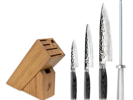 Shun Premier Grey 5-Piece Starter Block Set *FLASH SALE Cheap