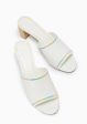 Luly Mid Heel Mules Ivory Discount