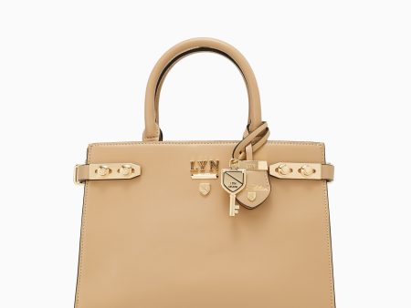 Fineness Re-Edit Top Handle Bag L Beige on Sale