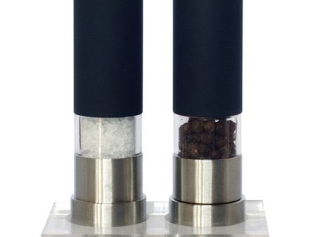 Reflex Black Salt and Pepper Grinder Set Supply