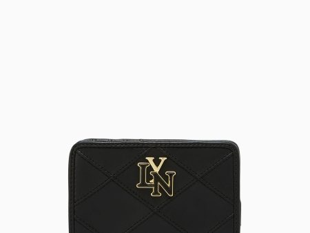 Camille Quilted Short Wallet Black Fashion