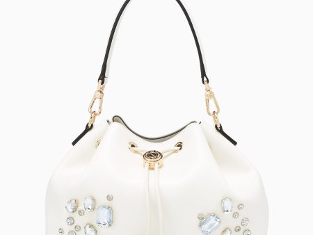 Gareth Diamond Bucket Bag S White For Sale