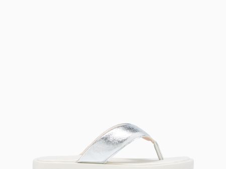 Bixby Platform Sandals Silver For Discount