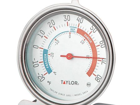 Taylor Refrigerator Freezer Thermometer w  3  Dial Face Online now