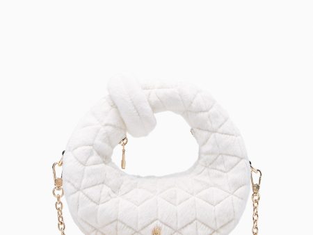 Abbey Fur Inf Crossbody Bag Beige For Discount