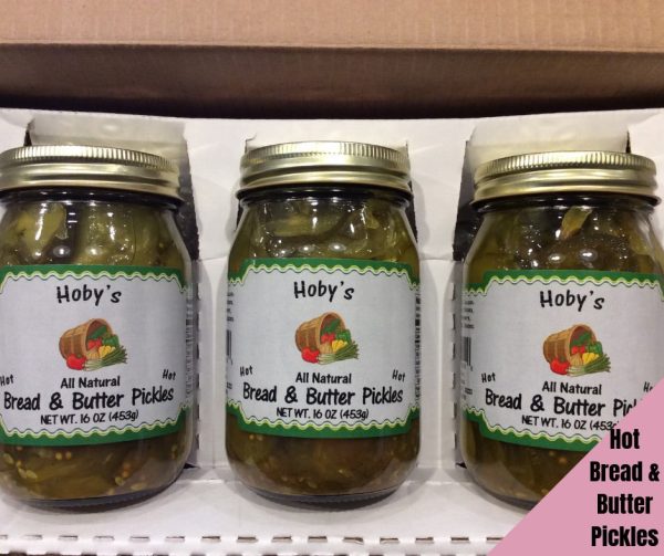 Spicy Hot Bread & Butter Pickles 3-Pack (All Natural) (16oz. jars) For Cheap