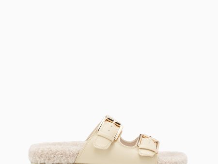 Bizzy Flat Sandals Ivory For Discount