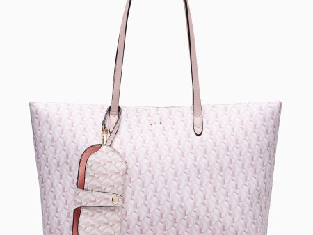 Solana Tote L Bag Printed Pink Online now