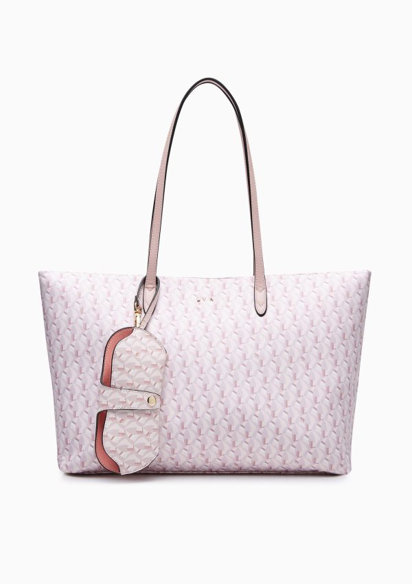 Solana Tote L Bag Printed Pink Online now