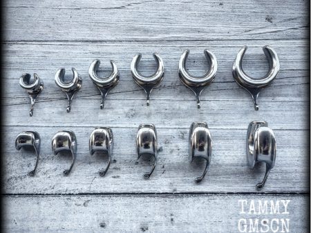 DIY Silver cradle hooks for stretched lobes Hot on Sale