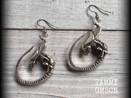 Xenomorph earrings-Sci fi Aliens earrings Online