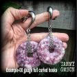 Lepidolite gauged earrings-Ear weights on Sale