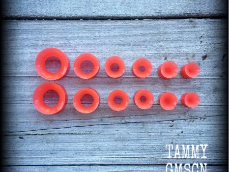 Red silicone earlets-Easy fit earlets Discount