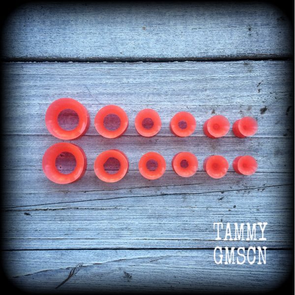 Red silicone earlets-Easy fit earlets Discount