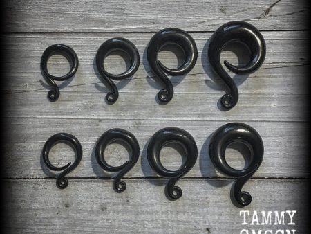 DIY Black full curl hooks for stretched ears Online Hot Sale